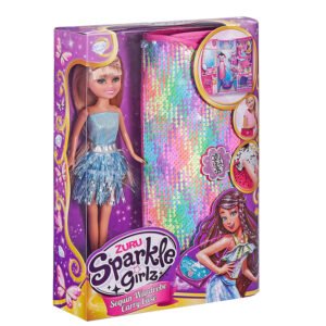 Sparkle Girlz Fashion Doll With Sequin Carry Case