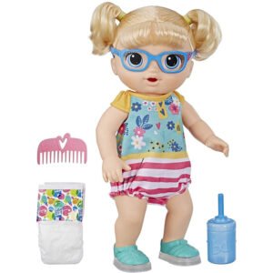 Baby Alive Step n Giggle Baby Blonde Hair Doll with Light-up Shoes, Responds with 25+ Sounds and Phrases, Drinks and Wets, Toy for Kids Ages 3 Years Old and...