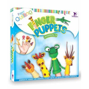 Toy Kraft Paper Quilling Finger Animal Puppets Kit - Multicolour