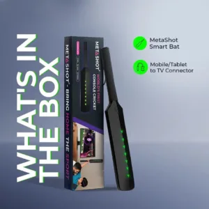 Metashot smart cricket bat and TV cable in the box
